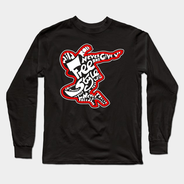 Free Style Parkour - the boy doing a super jump Long Sleeve T-Shirt by Amgrize